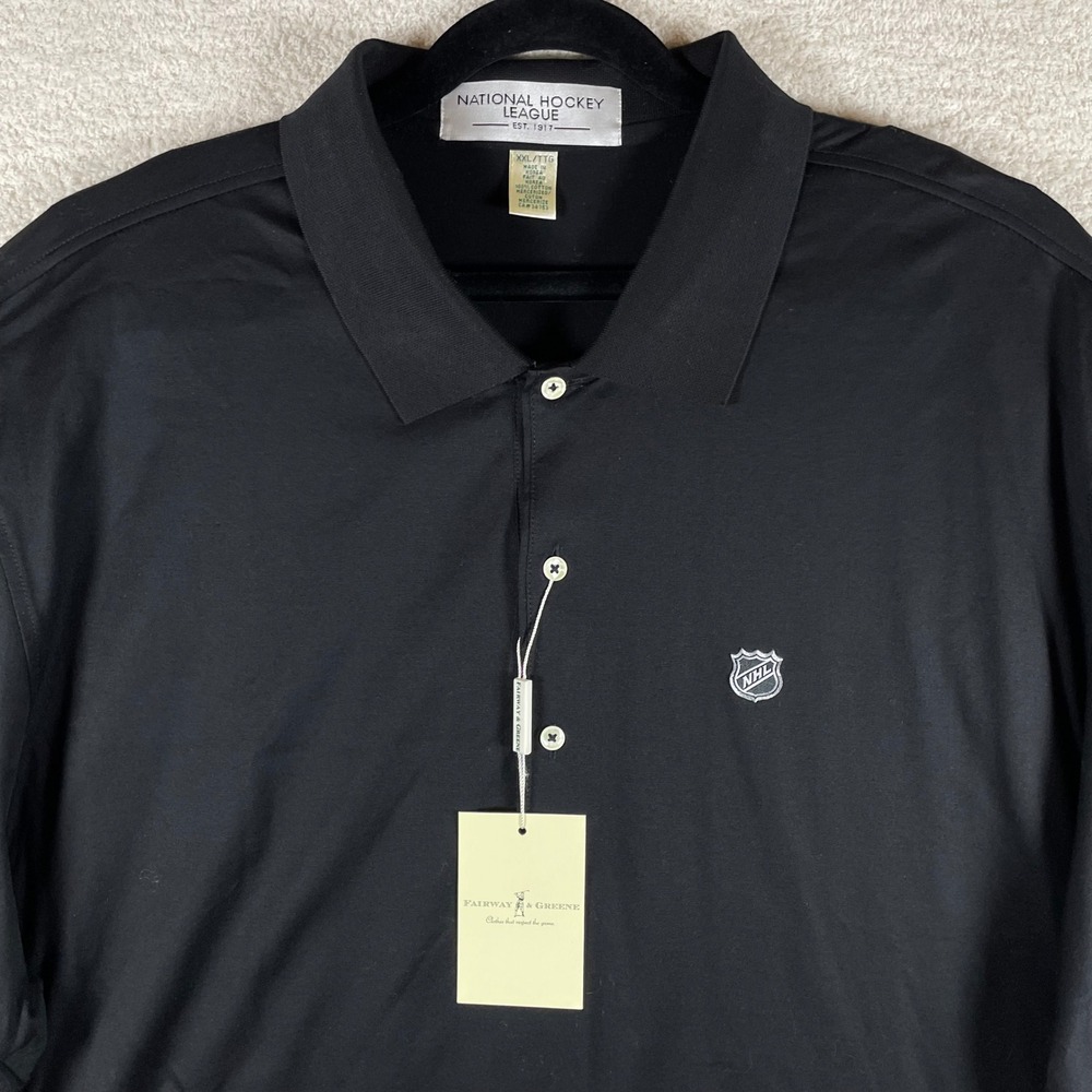 nwt golf polo shirt fairway & greene lisle NHL logo XXL cotton business casual